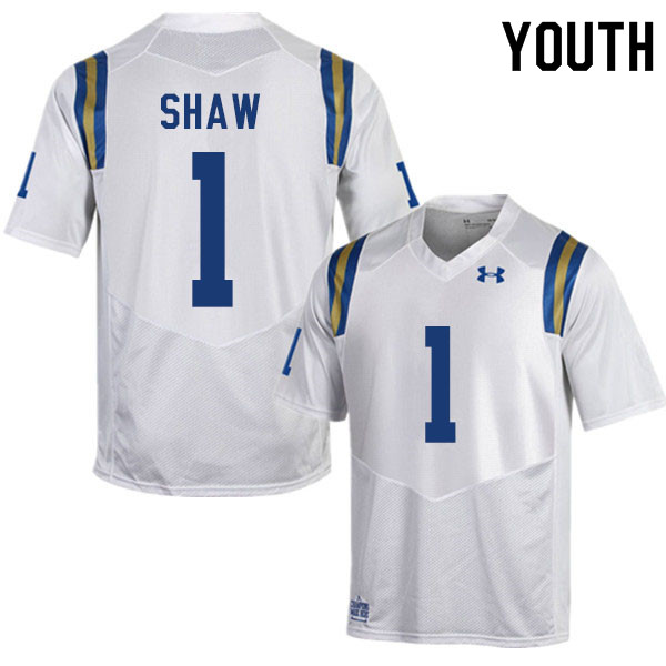 Youth #1 Jay Shaw UCLA Bruins College Football Jerseys Sale-White - Click Image to Close
